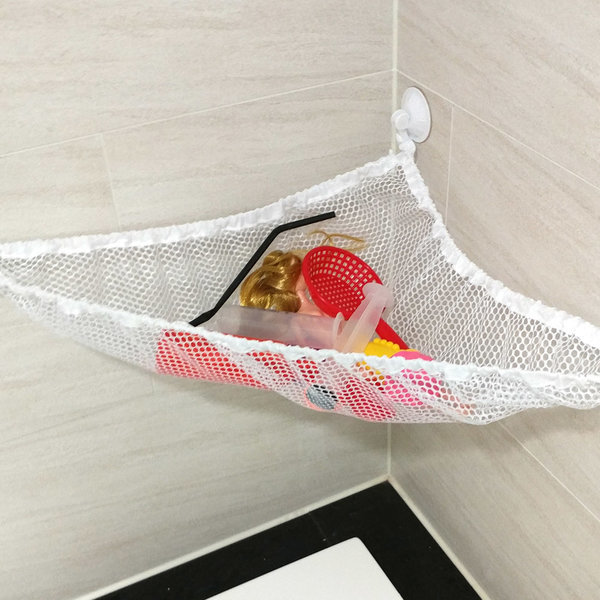 흡착식 코너 욕실정리망 /장난감정리/걸이/욕실해먹